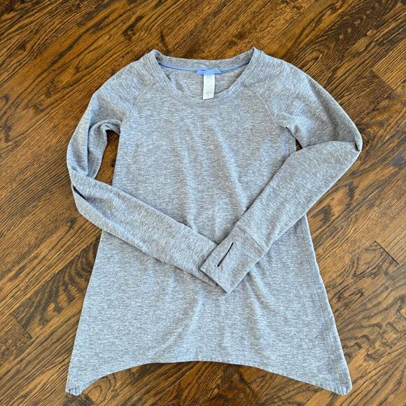 Ivivva by Lululemon Practice Ready Sz 8 (Girls) Long Sleeved Heather Slate -G204 - Picture 1 of 2